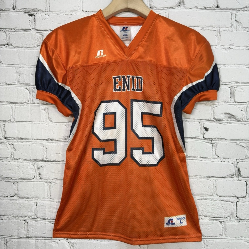 Russell Athletic Youth Sublimated Football Jersey Size L Z Route Concept Y2K #95